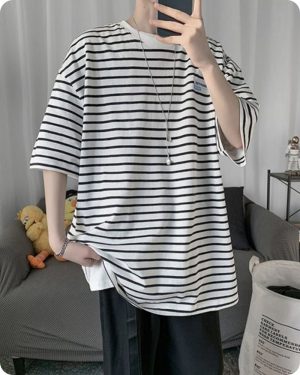 Tシャツ メンズ ユニセックス 半袖 ボーダー カラーバリエーション ロゴ 春夏 4色